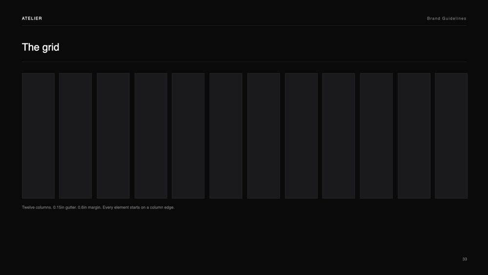 Atelier Brand Guidelines slide
