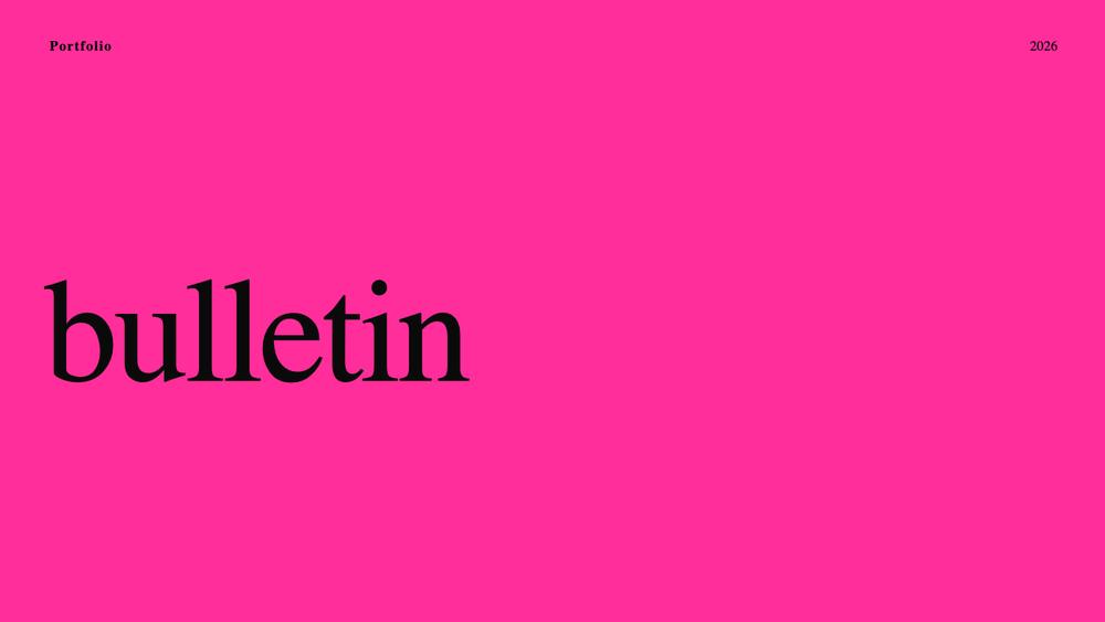 Bulletin Portfolio slide