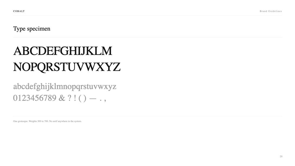 Cobalt Brand Guidelines slide