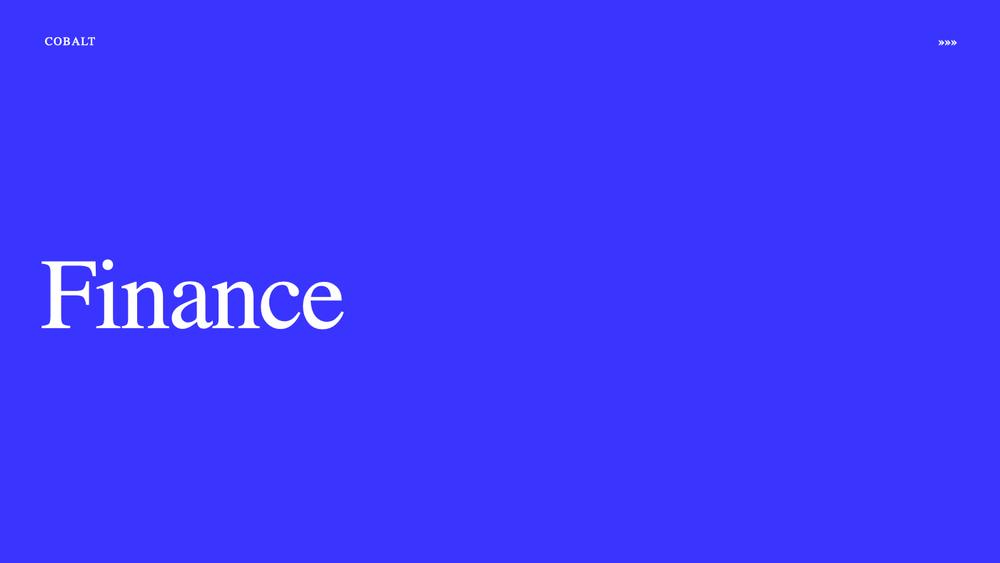 Cobalt Finance slide