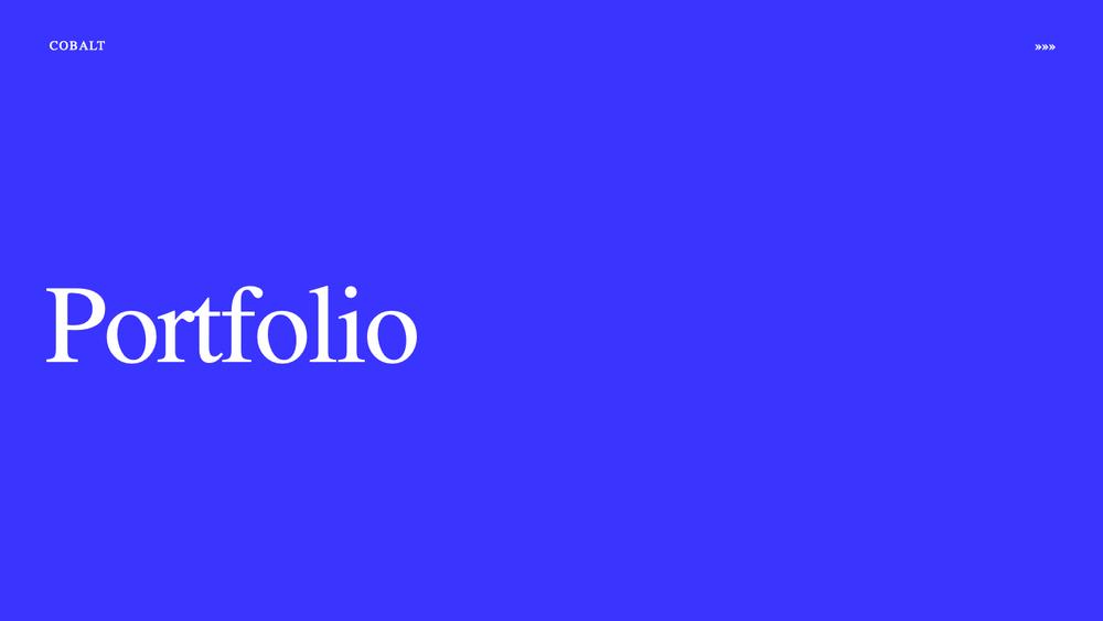 Cobalt Portfolio slide